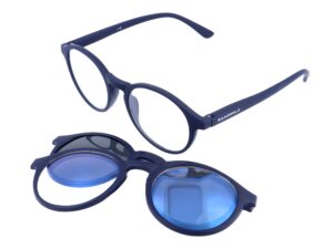 3-in-1 Reading Glasses – with Magnetic Clip - Zonnebril & Blue Light Filter - Gamswild-Eyewear Blue